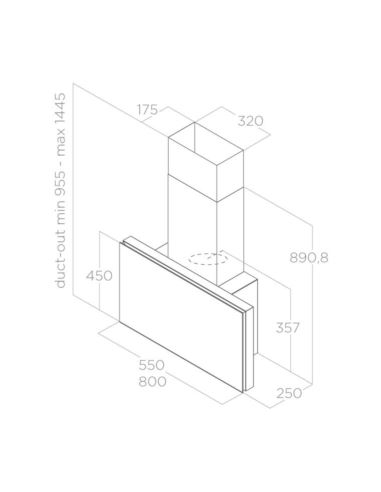 Okap Elica PLAT BL/F/55