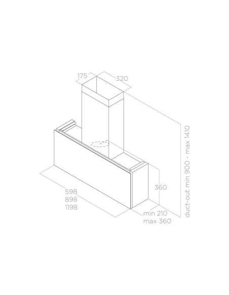 Okap Elica RULES NAKED/F/60