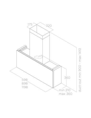 Okap Elica RULES NAKED/F/90