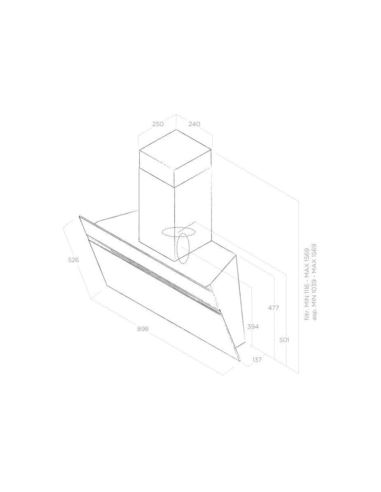 Okap Elica STRIPE URBAN CAST IRON/A/90