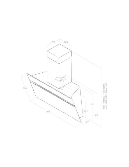 Okap Elica STRIPE URBAN ZINC/A/90