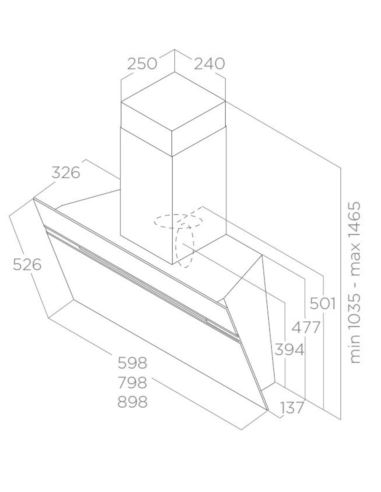 Okap Elica STRIPE BL/A/80