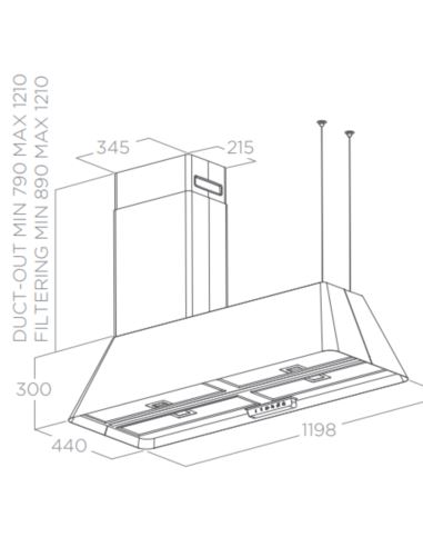 Okap Elica IKONA MAXXI PURE BL MAT/F/120