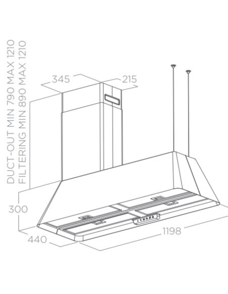 Okap Elica IKONA MAXXI PURE BL MAT/F/120