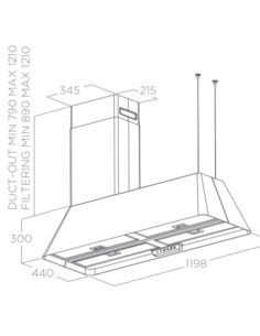 Okap Elica IKONA MAXXI PURE IX/F/120 2
