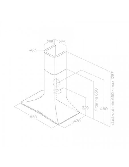 Okap Elica SWEET PELTROX/A/85 + komin