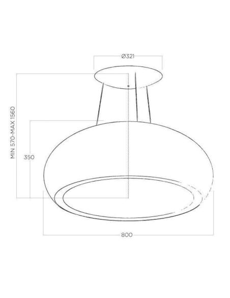 Okap Elica SEASHELL WH MAT/F/80