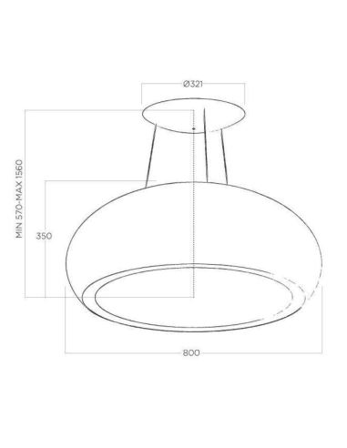 Okap Elica SEASHELL WH/F/80