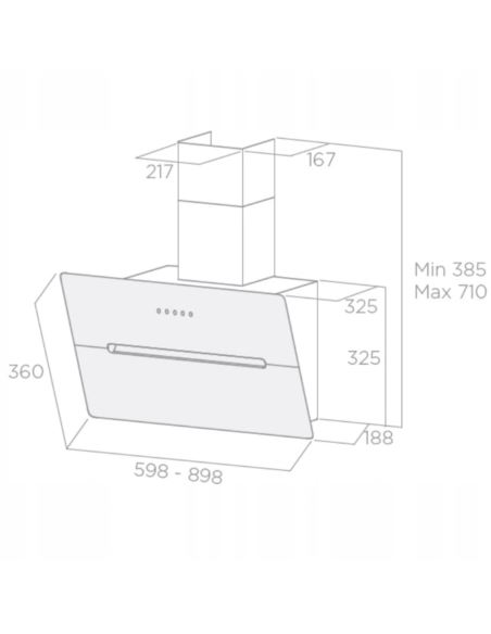 Okap Elica WISE WH/A/90