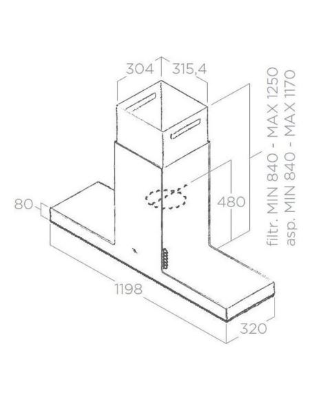 Okap Elica HAIKU ISLAND BL/A/120