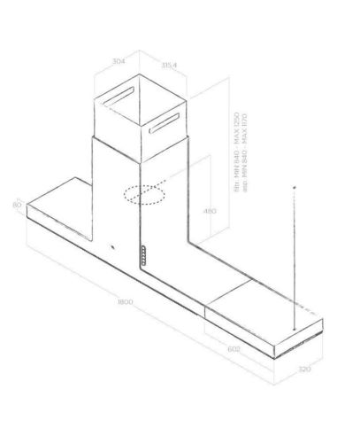 Okap Elica HAIKU ISLAND BL/A/180
