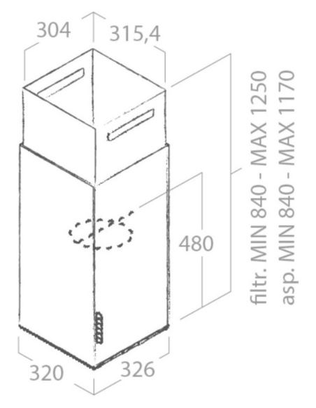 Okap Elica HAIKU ISLAND WH/A/32