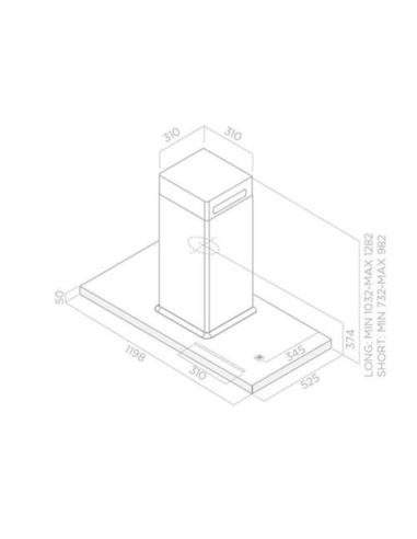 Okap Elica BIO ISLAND WH/A/120 ROVERE