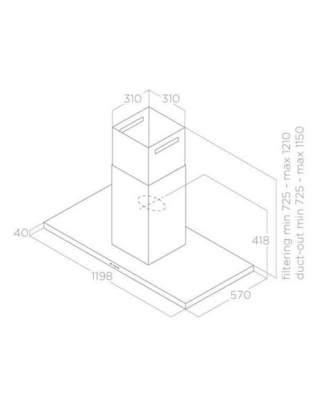 Okap Elica THIN ISLAND IX/A/120