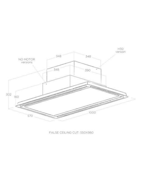 Okap Elica HILIGHT NO MOTOR WH/A/100 - bez silnika