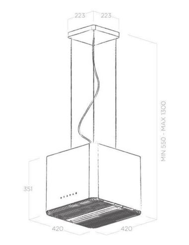 Okap Elica PIX CONCRETE/F/42