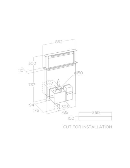 Okap Elica GETUP NAKED/A/90