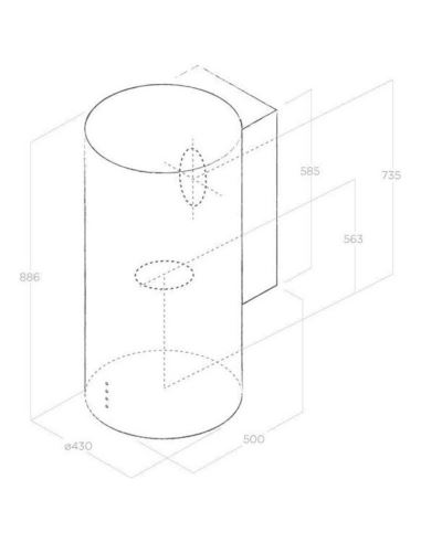 Okap Elica TUBE PRO BL MAT/A/43