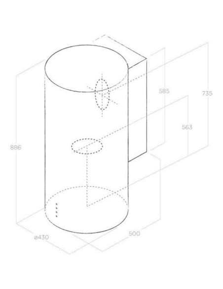 Okap Elica TUBE PRO BL MAT/A/43