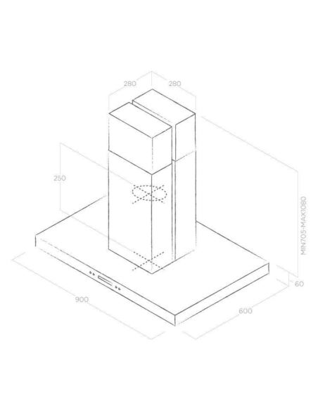 Okap Elica SPOT PLUS ISLAND IX/A/90