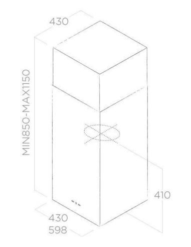 Okap Elica KUADRA ISLAND IX/A/60