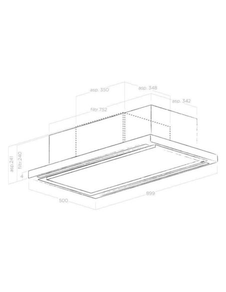 Okap Elica CLOUD SEVEN IX/F/90 (pochłaniacz)