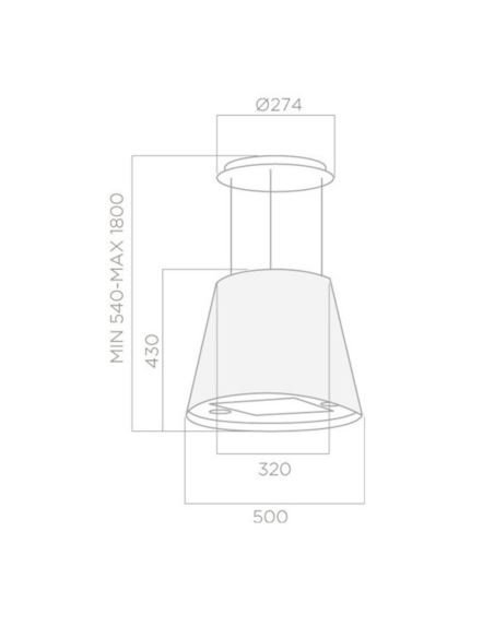 Okap Elica JUNO WH/F/50