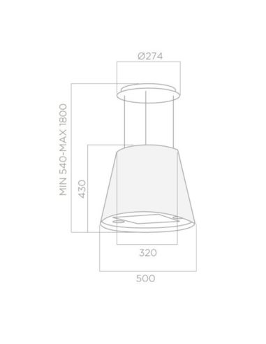 Okap Elica JUNO BL/F/50