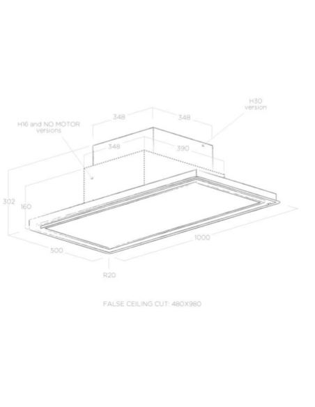 Okap Elica SKYDOME H16 A/100 (16 cm wysokość)
