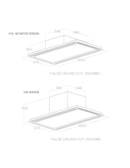 Okap Elica HILIGHT GLASS H30 WH/A/100 (30 cm wys)