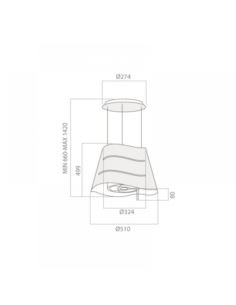 Okap Elica WAVE UX BL MAT/F/51 2