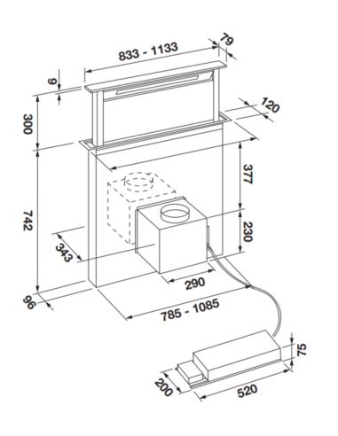 Okap Fulgor Milano FDDH 900 TRC X