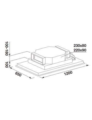 Okap Fulgor Milano FCHD 900 RC WH