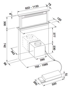 Okap Fulgor Milano FDDH 1120 TRC WH 2