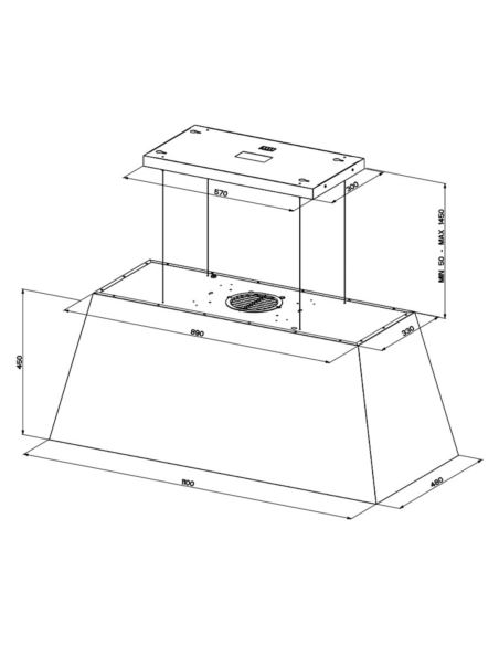 Okap Faber CHLOE XL ISOLA 110 CI