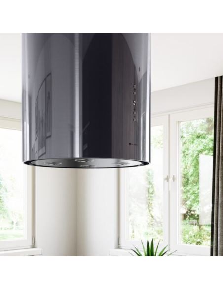 Okap kuchenny Globalo Cylindro Isola 39.5 TITANIUM