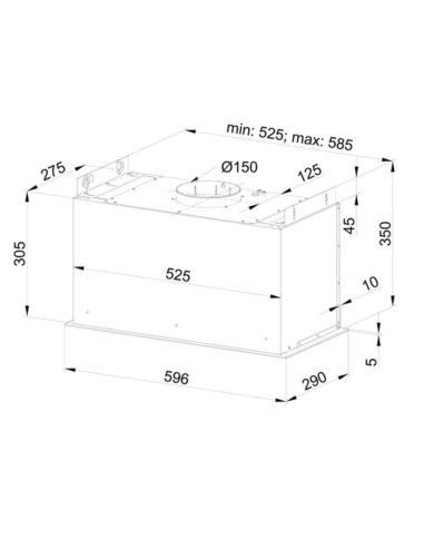 Okap kuchenny Globalo Loteo 60.4 Plus Black