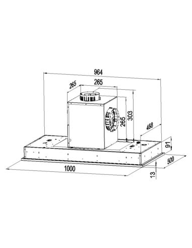 Okap kuchenny Globalo Bardot 100.1 White