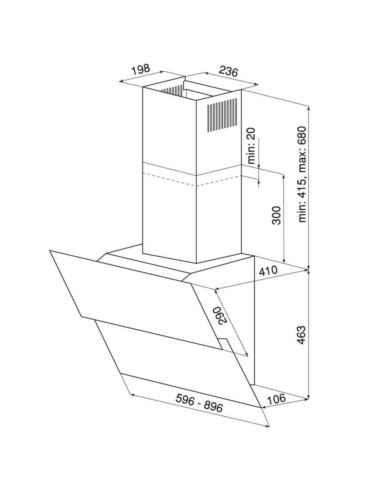 Okap kuchenny Globalo Mirida 60.3 Black