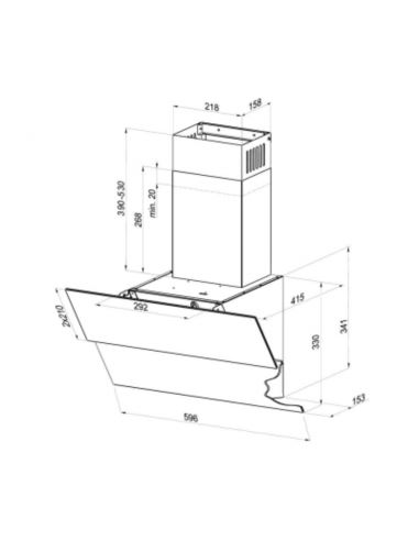 Okap kuchenny Globalo Womero 60.1 Black