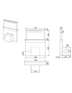 Okap Smeg KDD90CNE 2