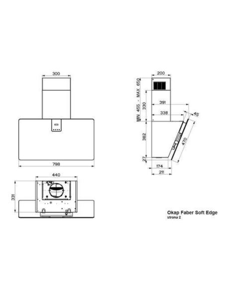 Okap Faber SOFT Slim 80 Bianco KOS