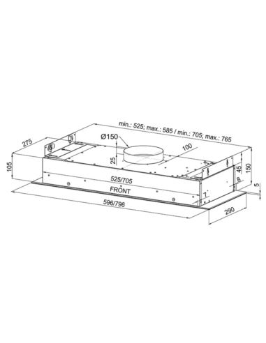 Okap kuchenny Globalo Silentio 60.2 White
