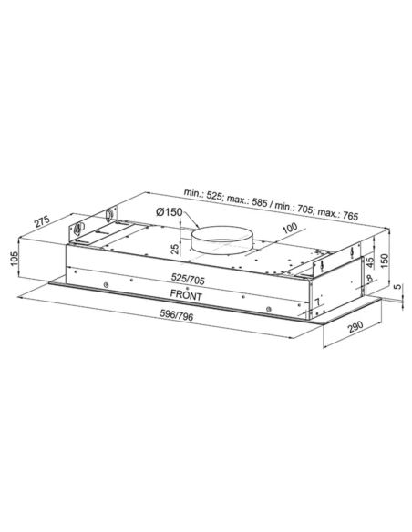 Okap kuchenny Globalo Silentio 60.2 White