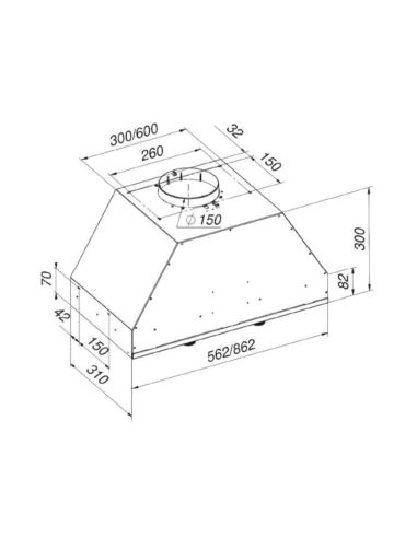 Okap kuchenny Globalo Floweri 60.1 White