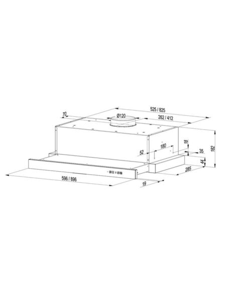 Okap kuchenny Globalo Wineter 60.2 Black