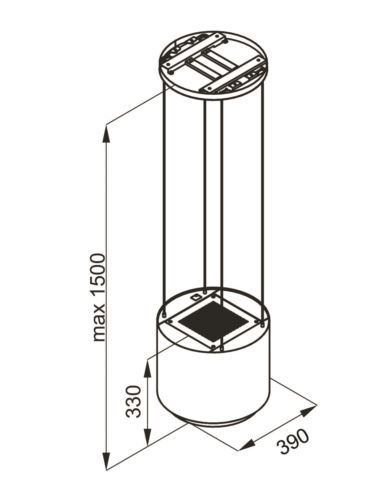 Okap kuchenny Globalo Arenoflow 39.2 Black