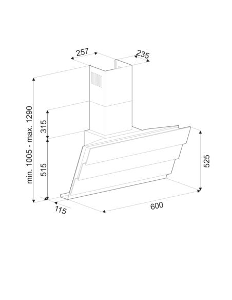 Okap kuchenny Globalo Softedo 60.2 Black
