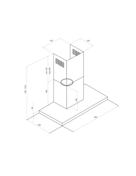 Okap kuchenny Globalo VERTA 90.2 BLACK