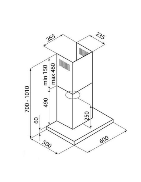 Okap kuchenny Globalo VERTA 60.2 BLACK